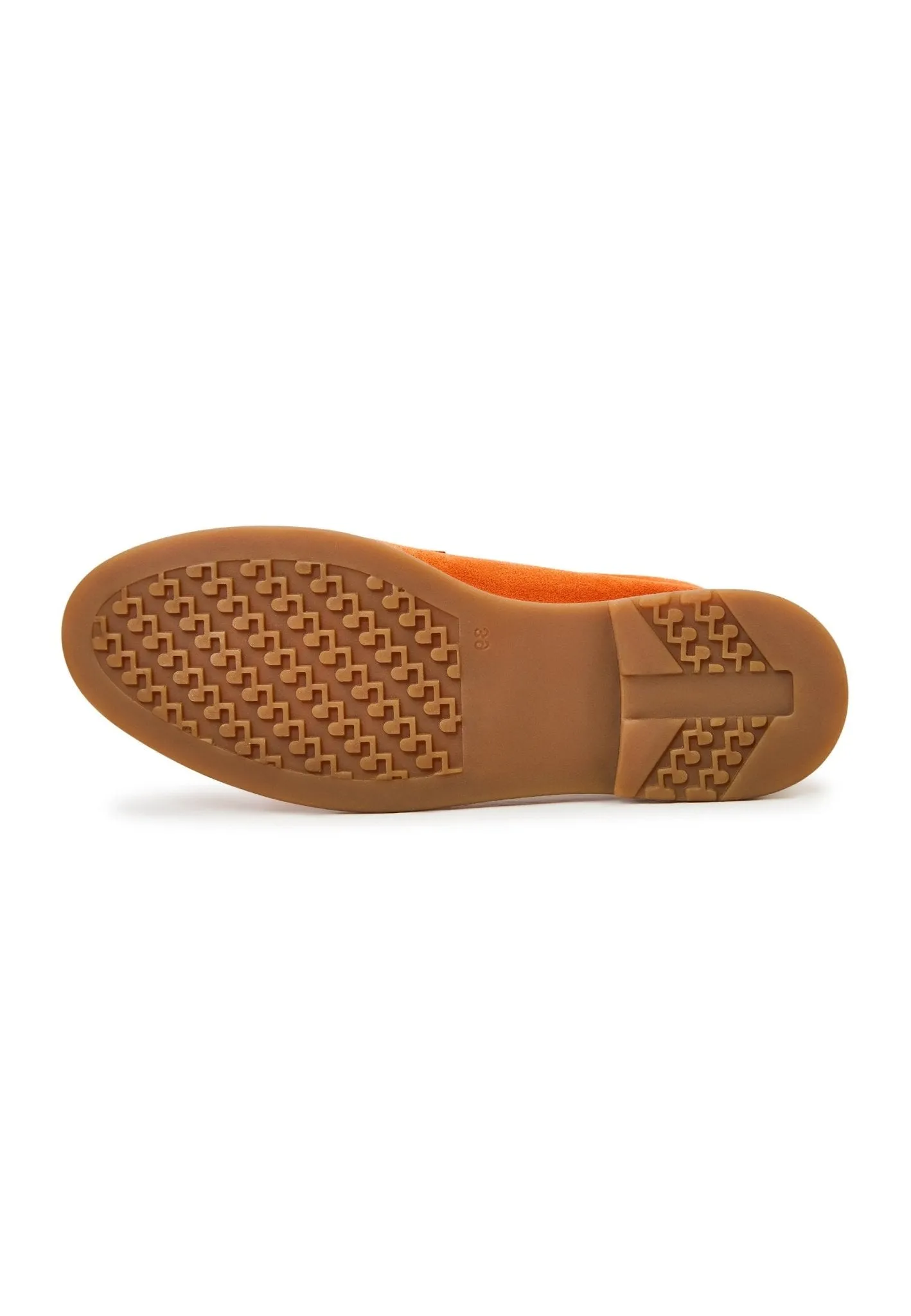 Classic Flat Sole Loafers - Orange