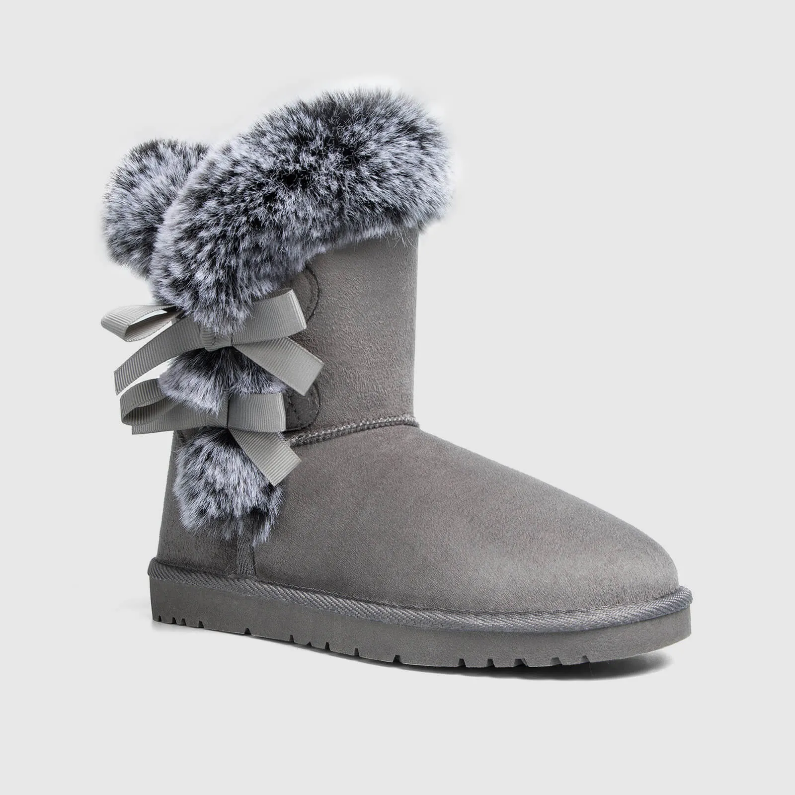 Classic Mid-tube Fur Lining Snow Boots