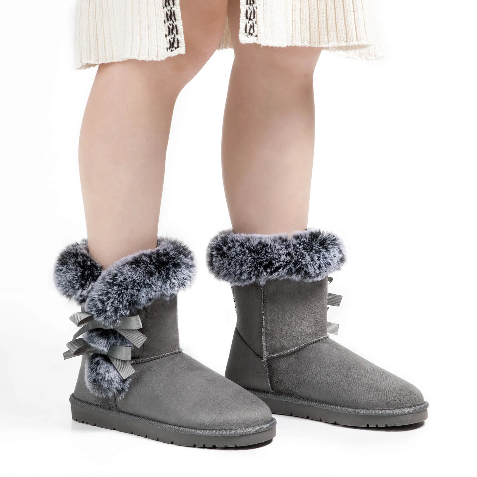 Classic Mid-tube Fur Lining Snow Boots