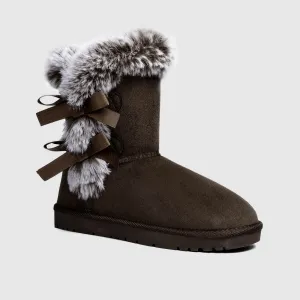 Classic Mid-tube Fur Lining Snow Boots