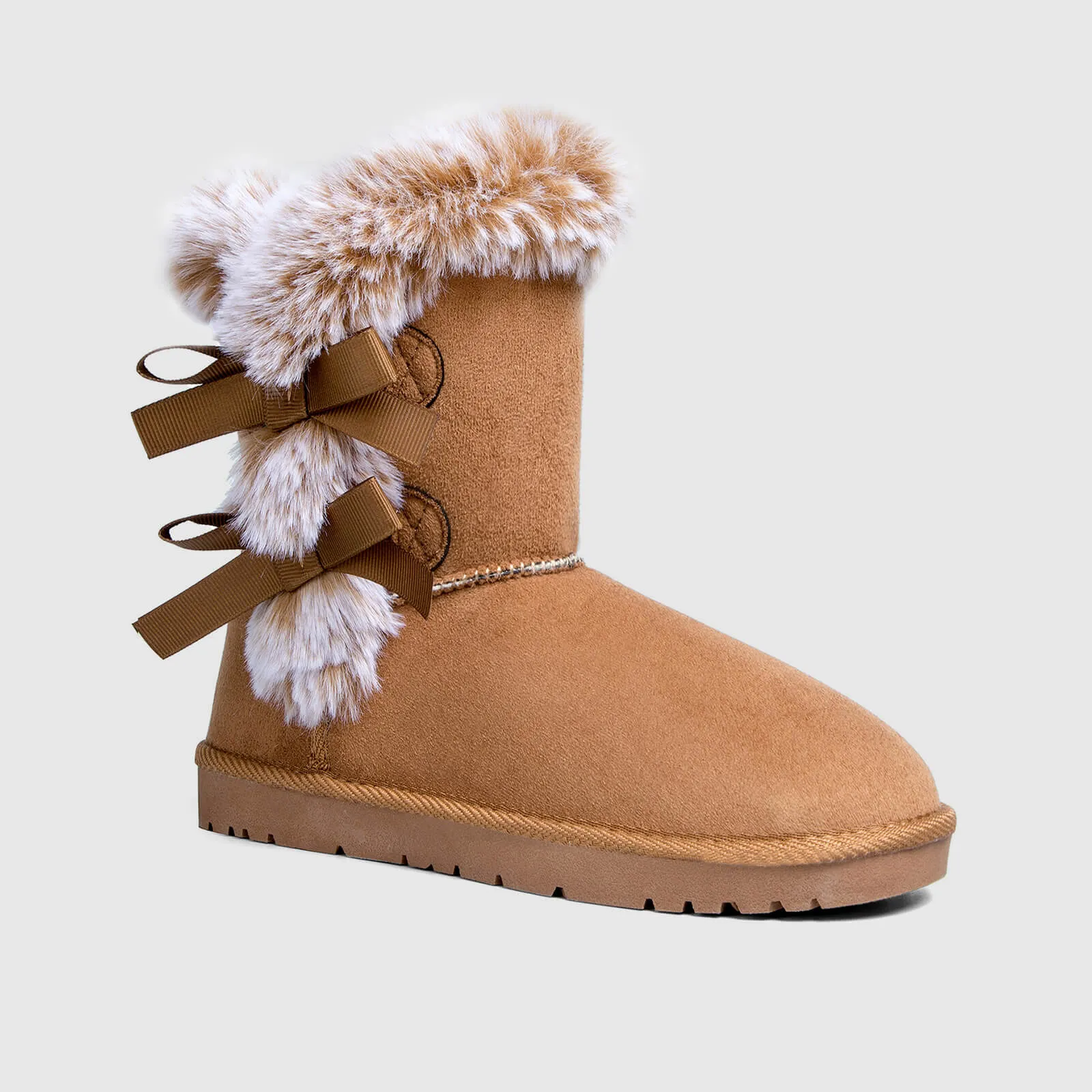 Classic Mid-tube Fur Lining Snow Boots