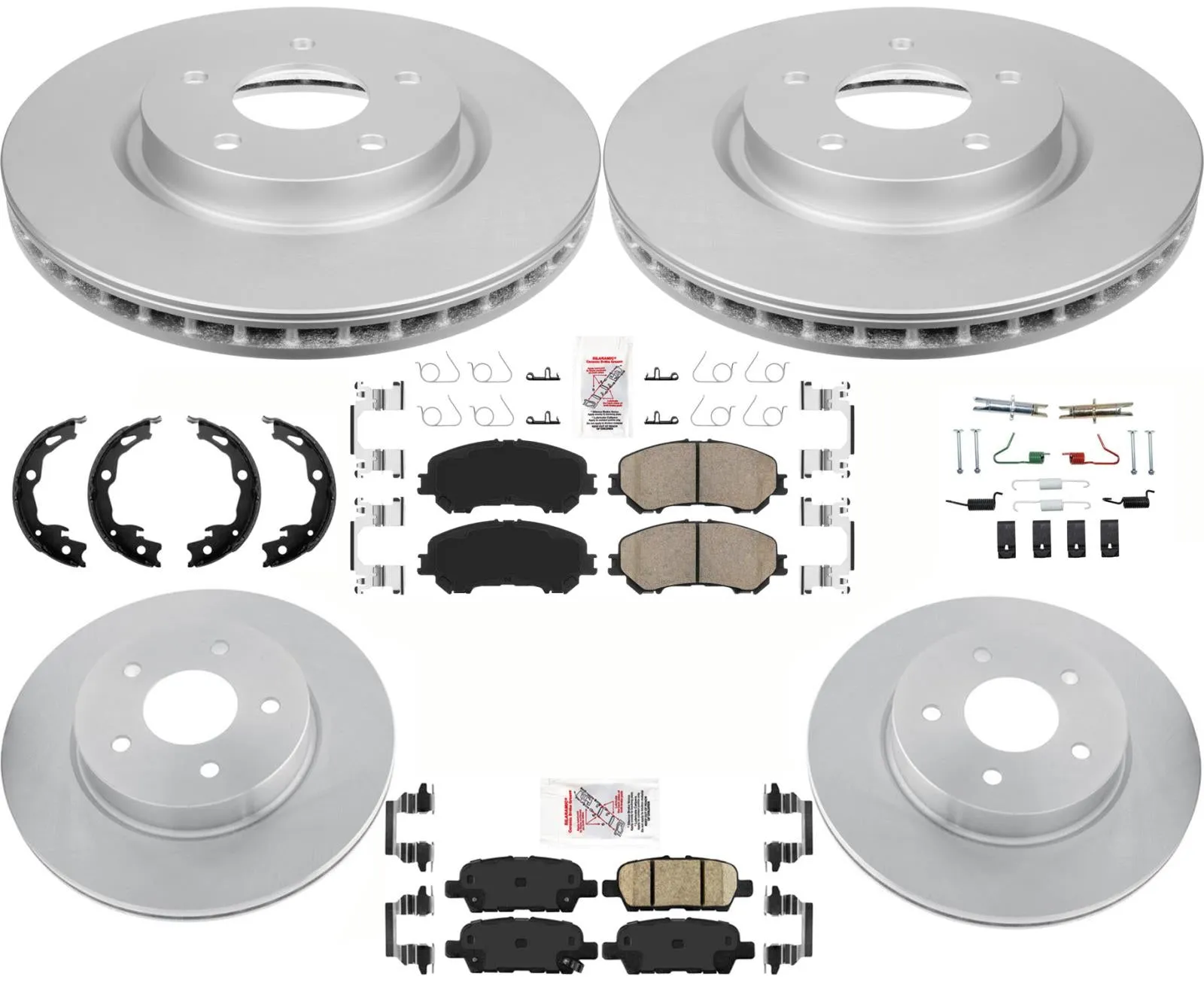 Coated Rotors Brake Pads For Nissan Rogue Sport 19-21 W Electric Parking Brake