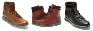 Cole Haan Mens ZeroGrand Leather Waterproof Hiking Boots