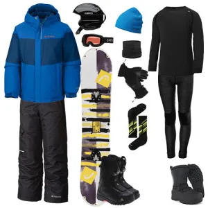 Columbia The Works Package w/ Bibs - Boy's Snowboard