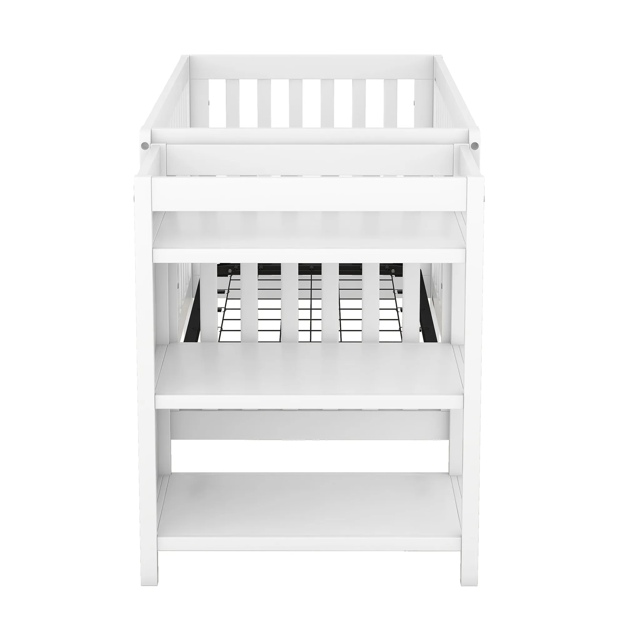 Convertible Crib with Changing Table, White