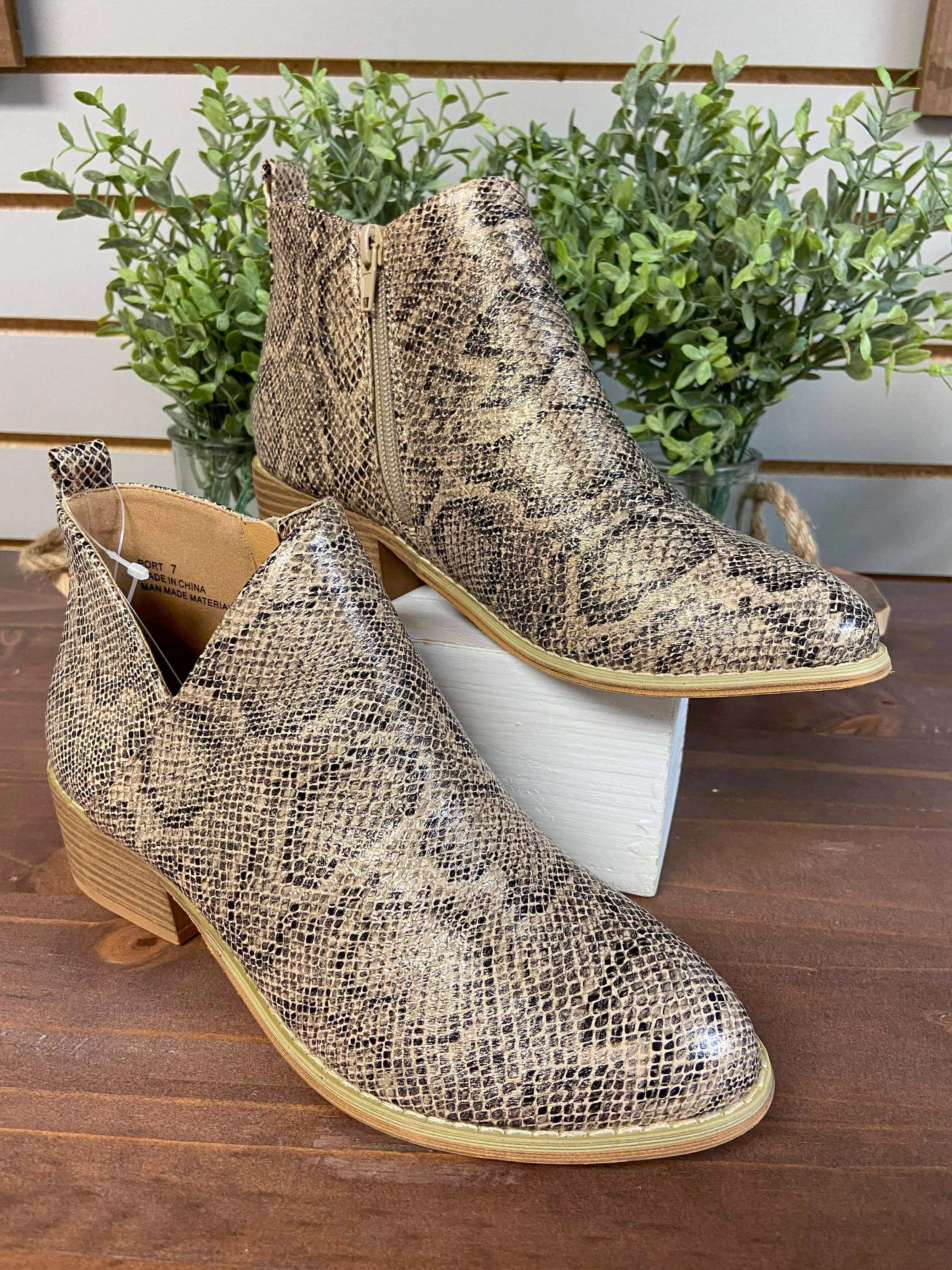 Corky's Golden Snake Booties