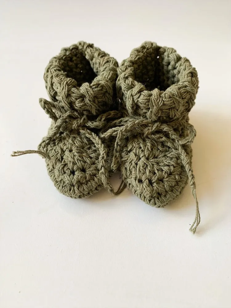 Cotton tie booties