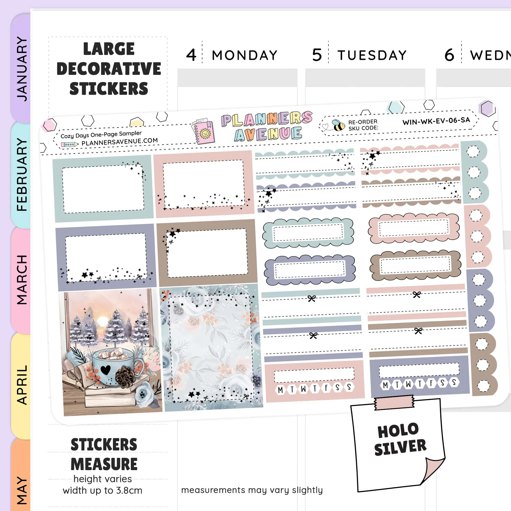 Cozy Days Planner Stickers Sampler