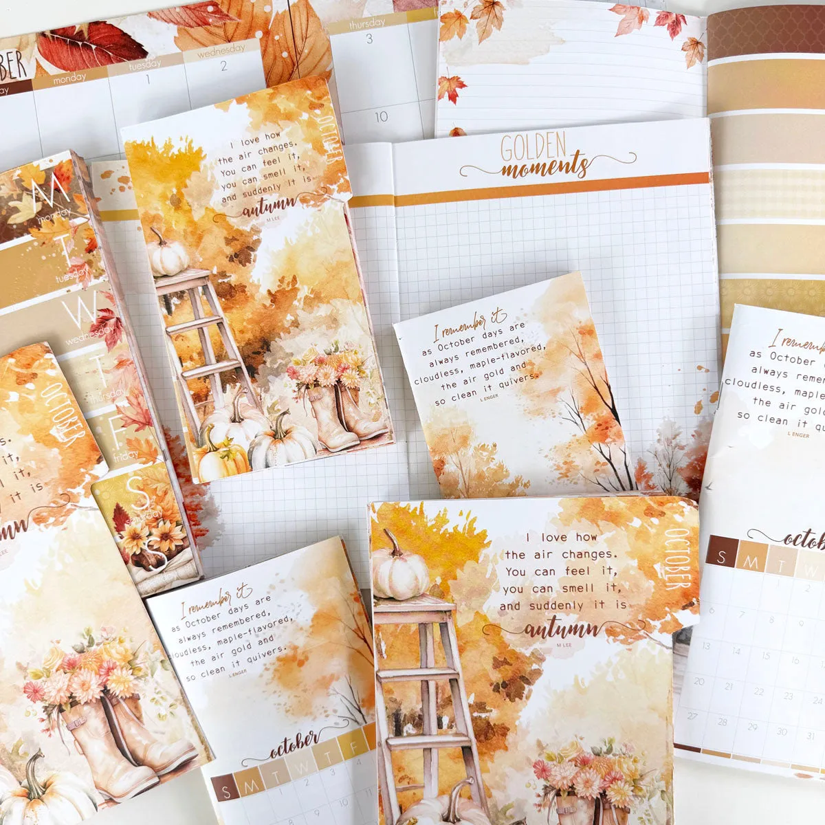 Cozy Season Inserts or notebook Only - Choose your size October 2024