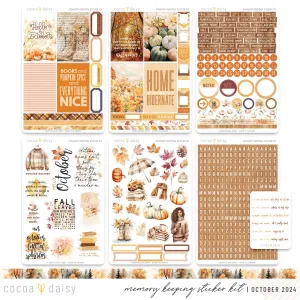 Cozy Season Memory Keeping Sticker Kit October 2024