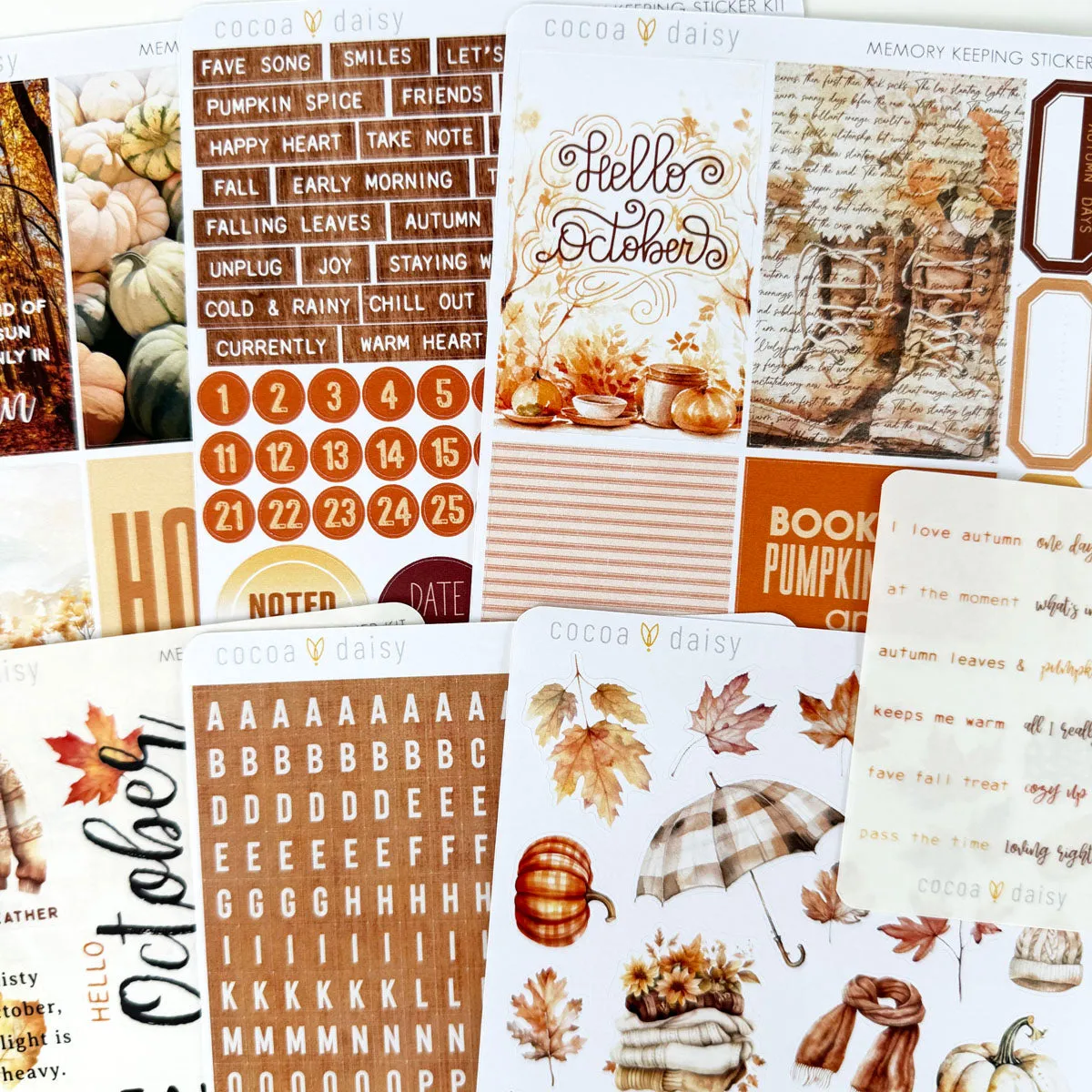 Cozy Season Memory Keeping Sticker Kit October 2024