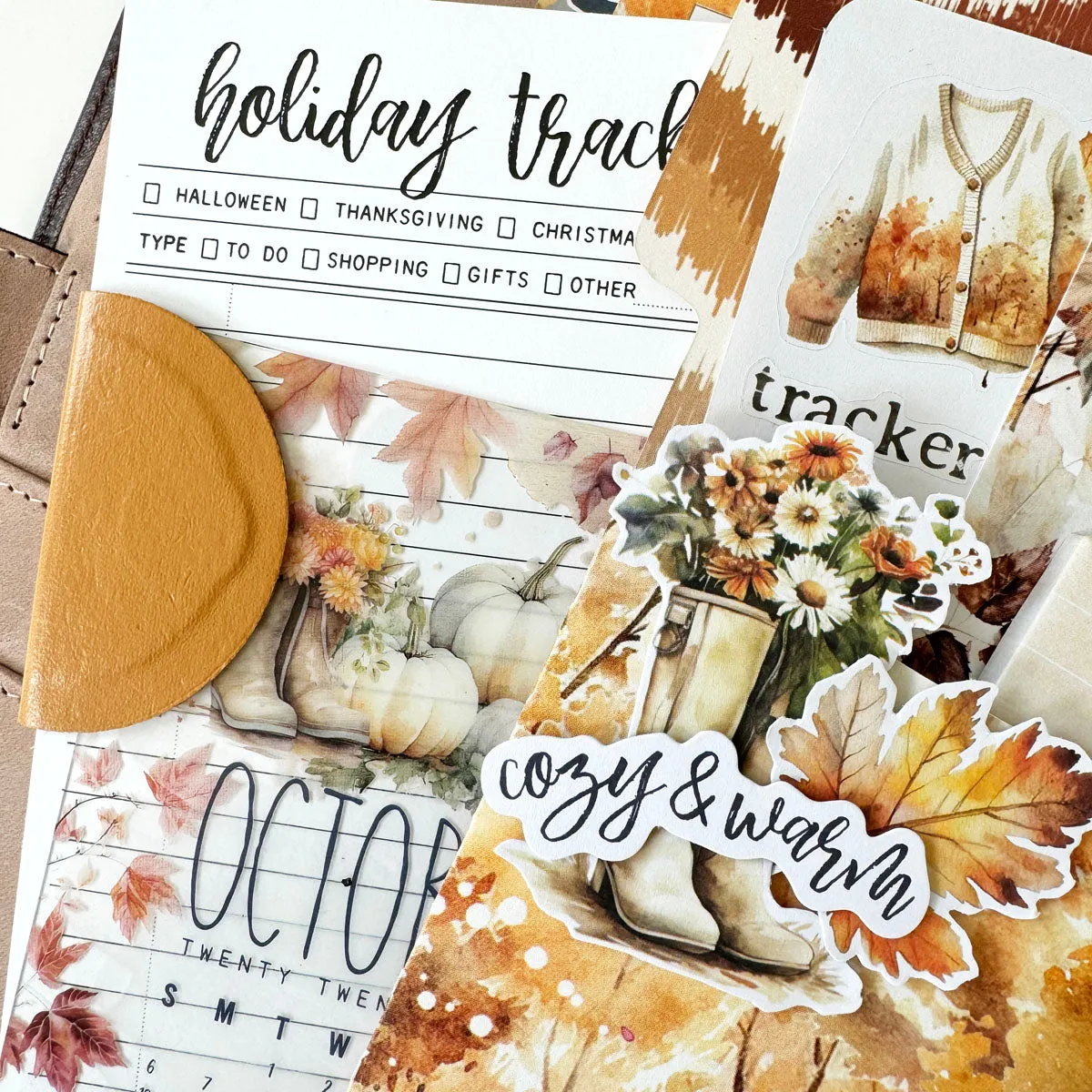 Cozy Season Planner Kit - Choose your insert or notebook October 2024