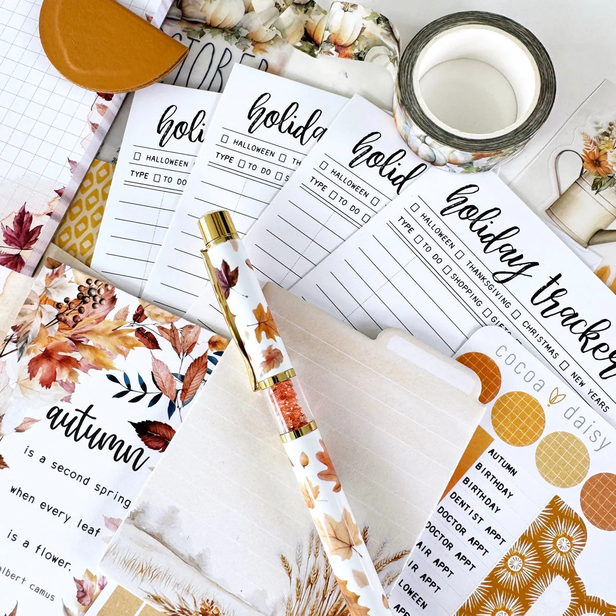 Cozy Season Planner Kit - Choose your insert or notebook October 2024