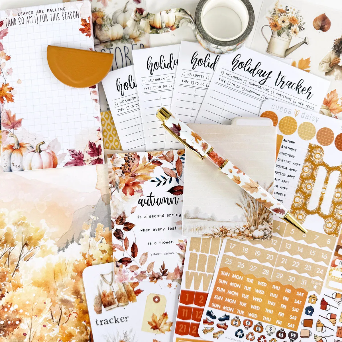 Cozy Season Planner Kit - Choose your insert or notebook October 2024