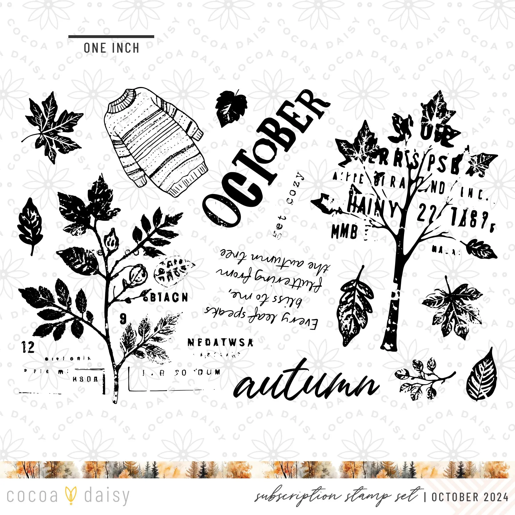 Cozy Season "Autumn Tree" Stamp Set October 2024