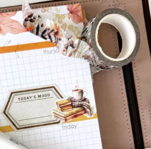 Cozy Season "Light Floral" Stationery Kit Washi - October 2024