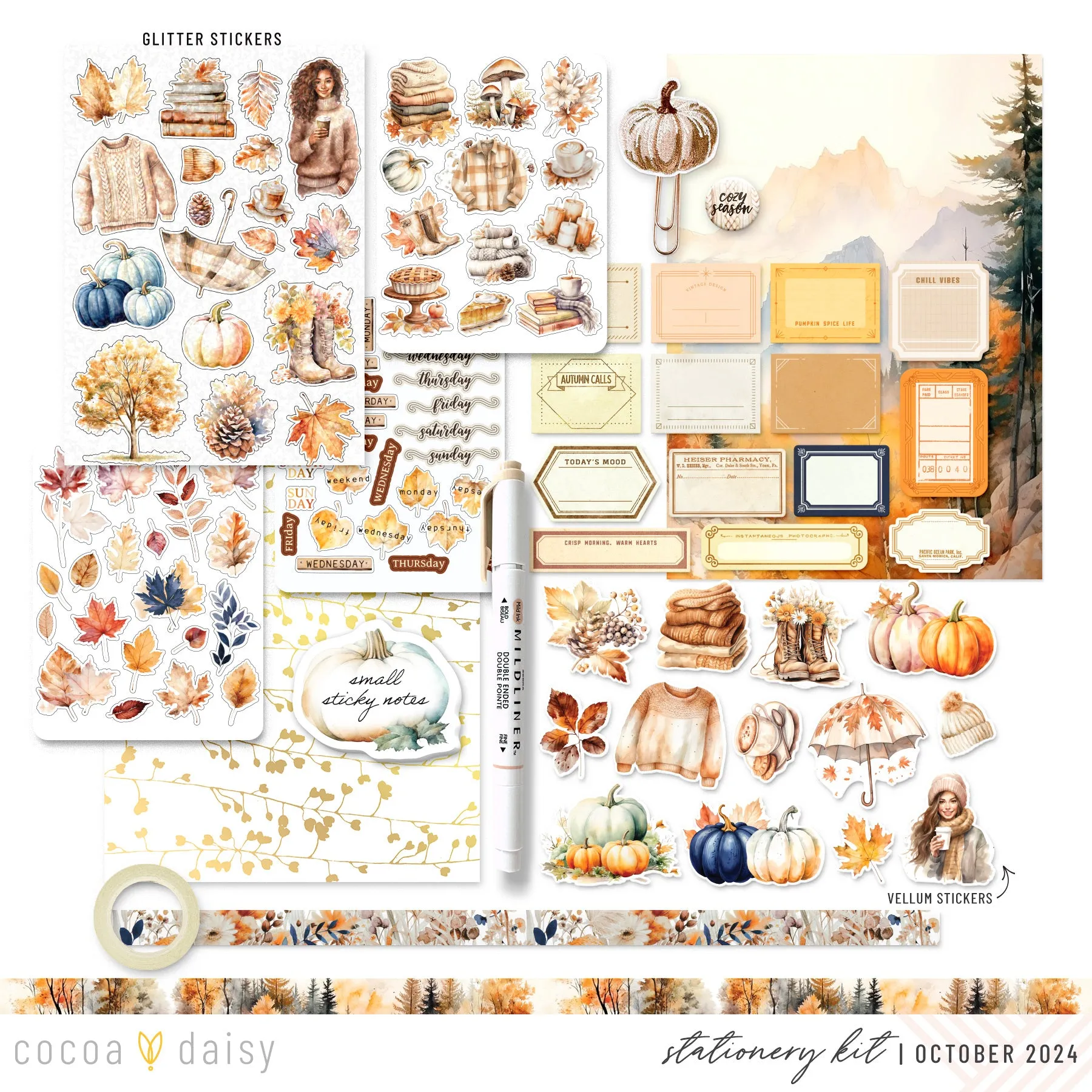 Cozy Season Stationery Kit October 2024