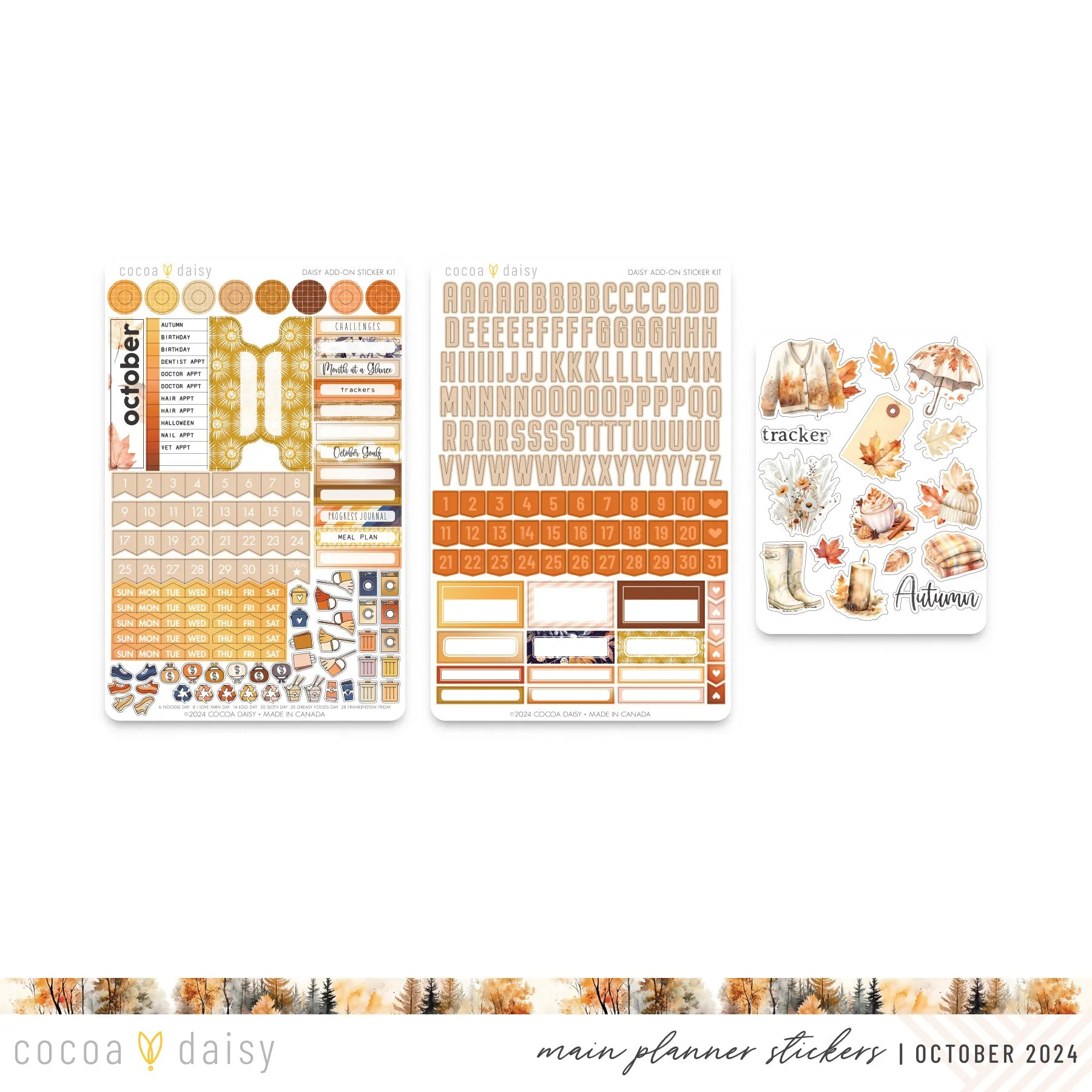 Cozy Season Stickers from Main Planner - October 2024