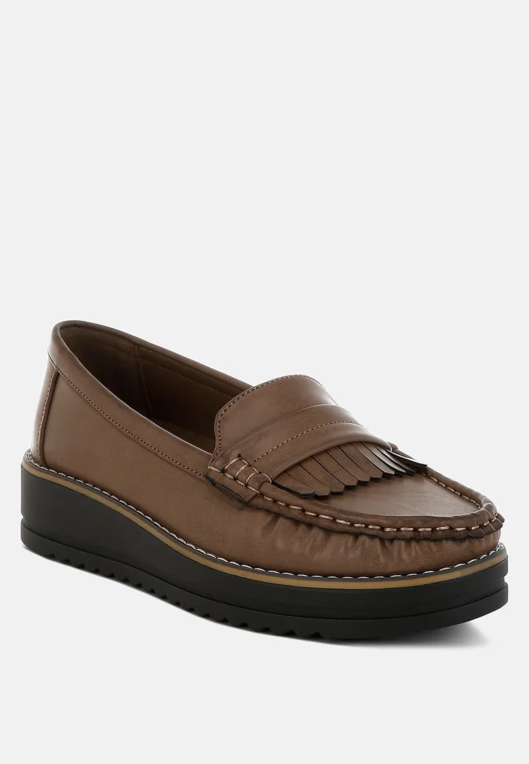 Croyda Fringed Nubuck Loafers