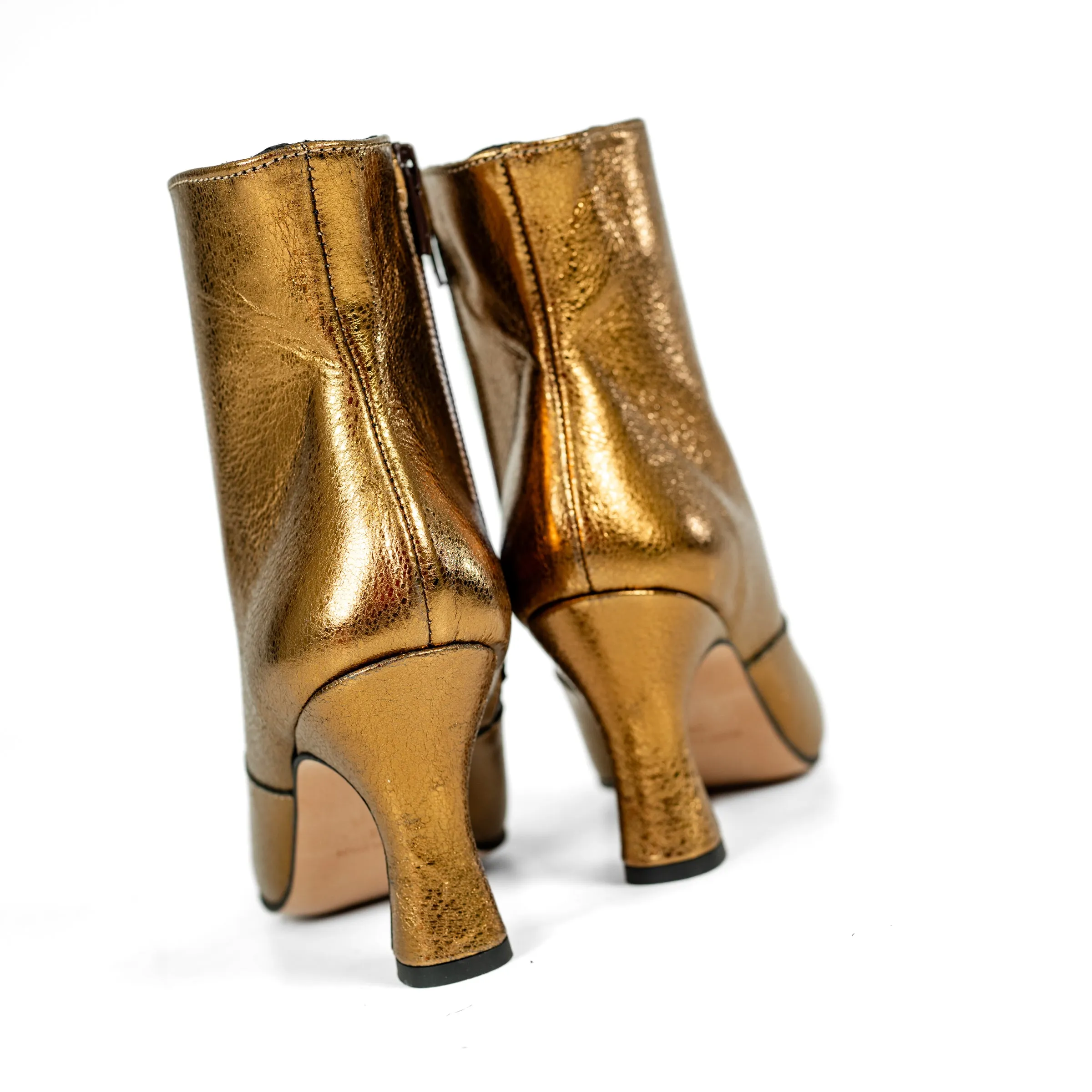 D Chicas Bronze Mariela Heeled Ankle Boot