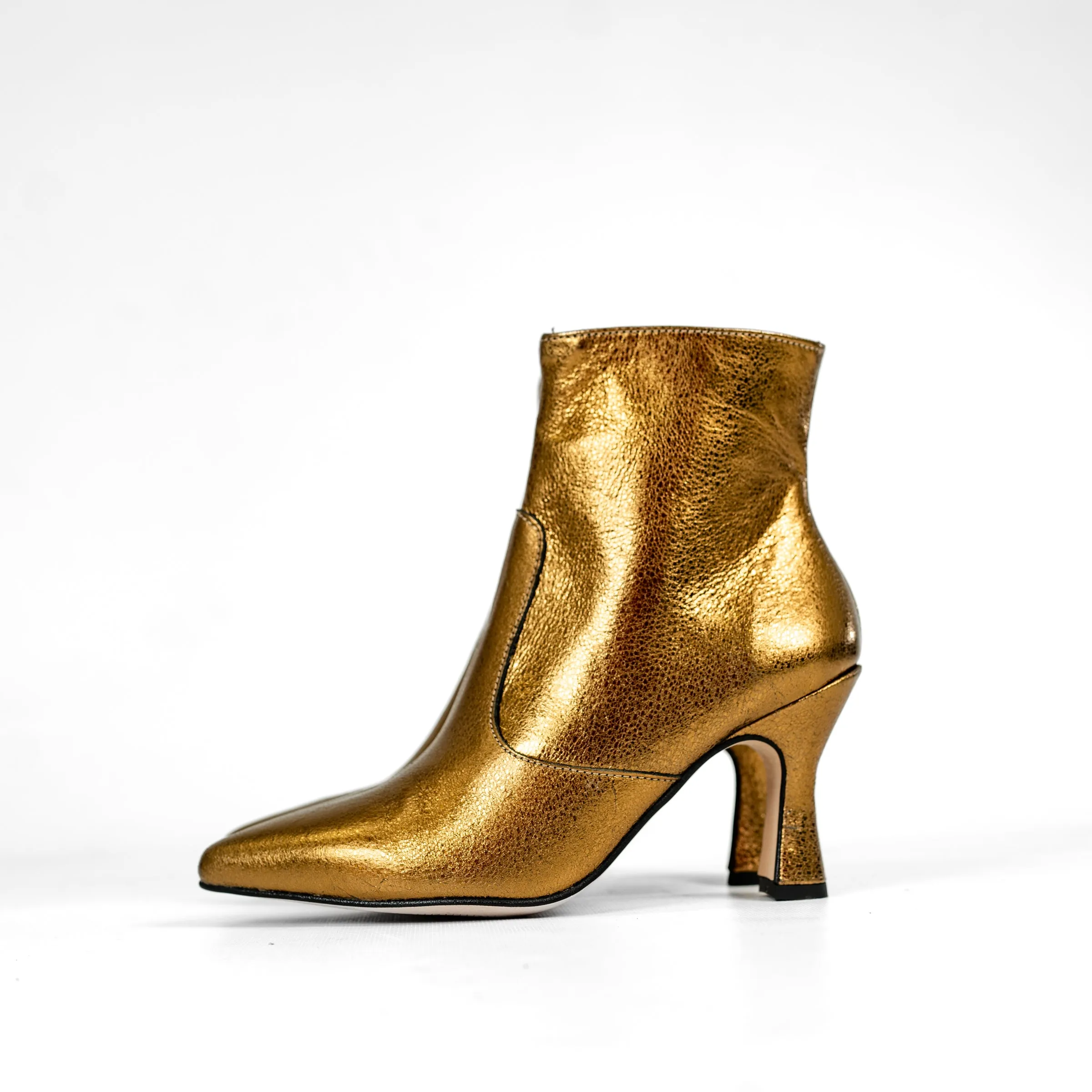 D Chicas Bronze Mariela Heeled Ankle Boot