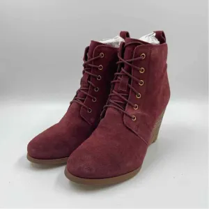 Diba Women's Shoe Size 7.5 maroon Solid Boots