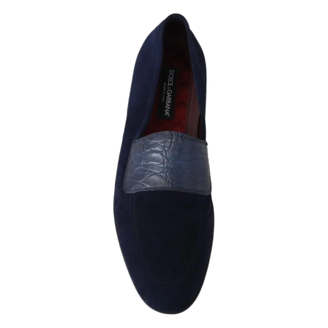 Dolce & Gabbana Elegant Blue Suede Leather Loafers