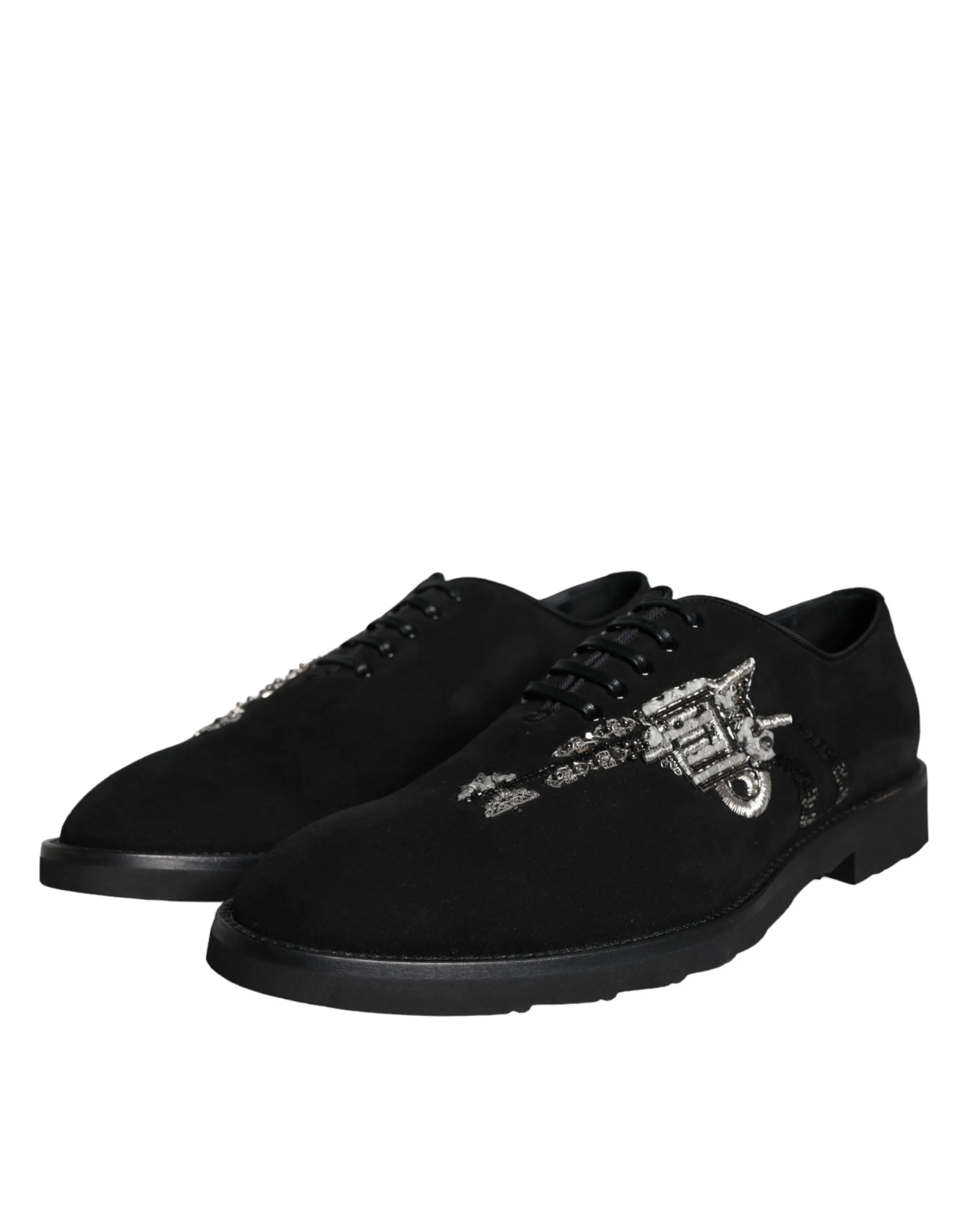 Dolce & Gabbana Sicilia Lace Up Shoes in Black