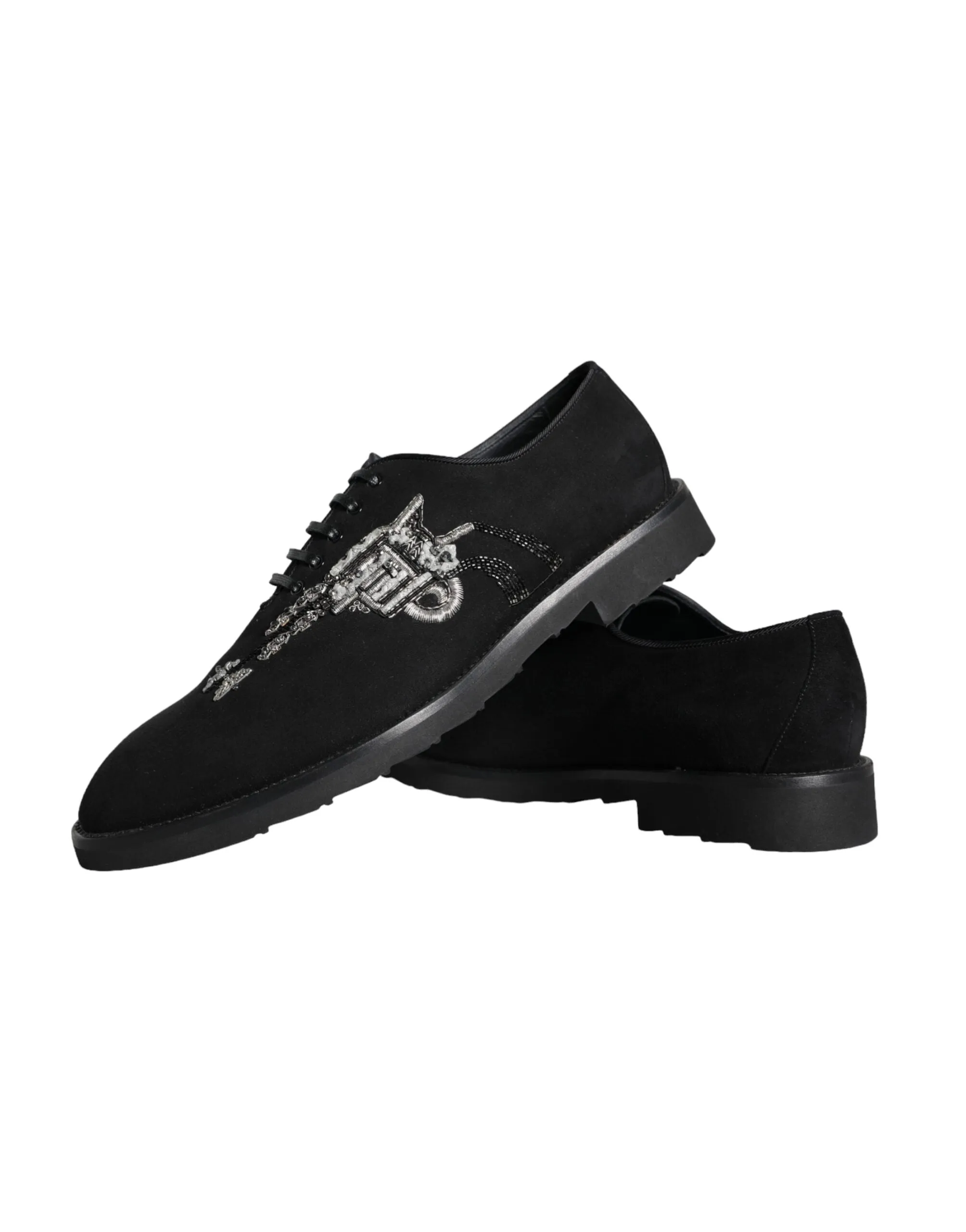 Dolce & Gabbana Sicilia Lace Up Shoes in Black