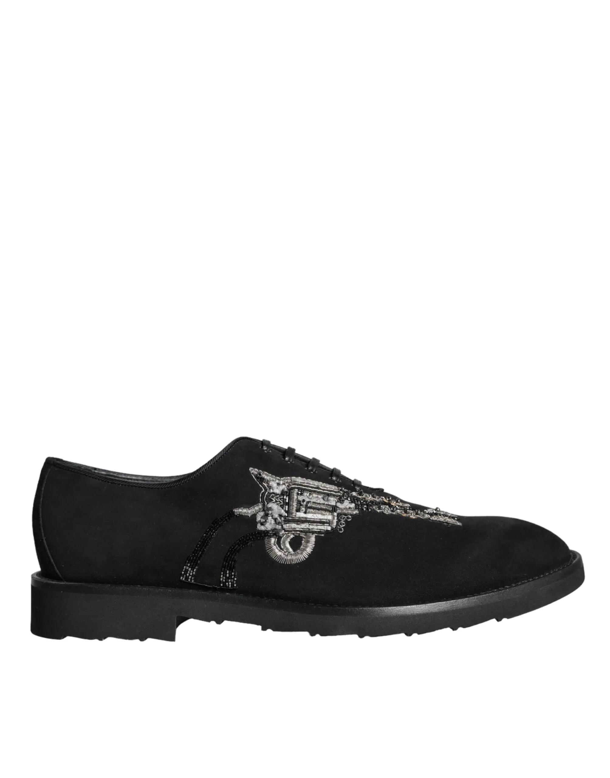 Dolce & Gabbana Sicilia Lace Up Shoes in Black