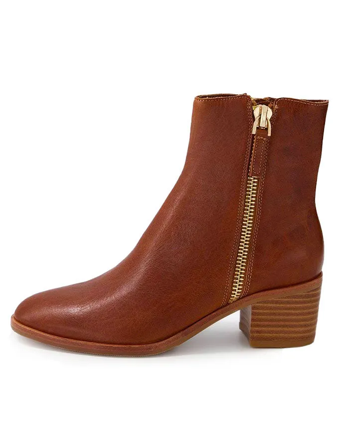 Dorete Tan Natural Leather Boots