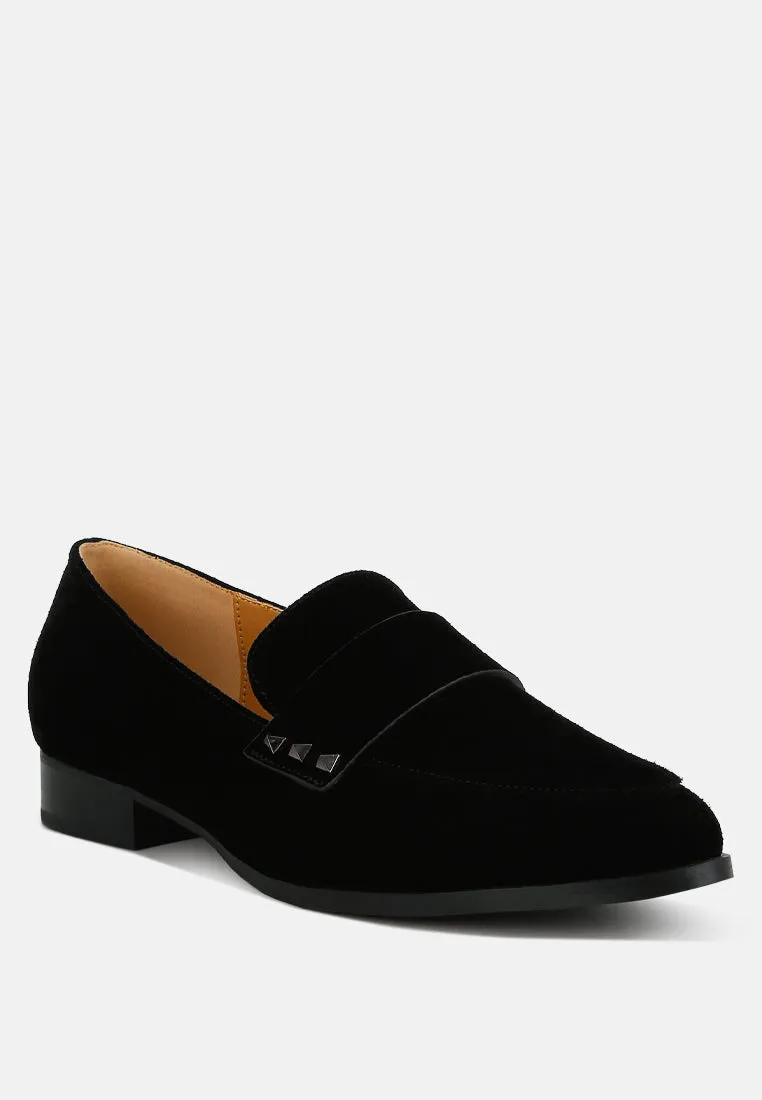 Durance Studded Suede Loafers