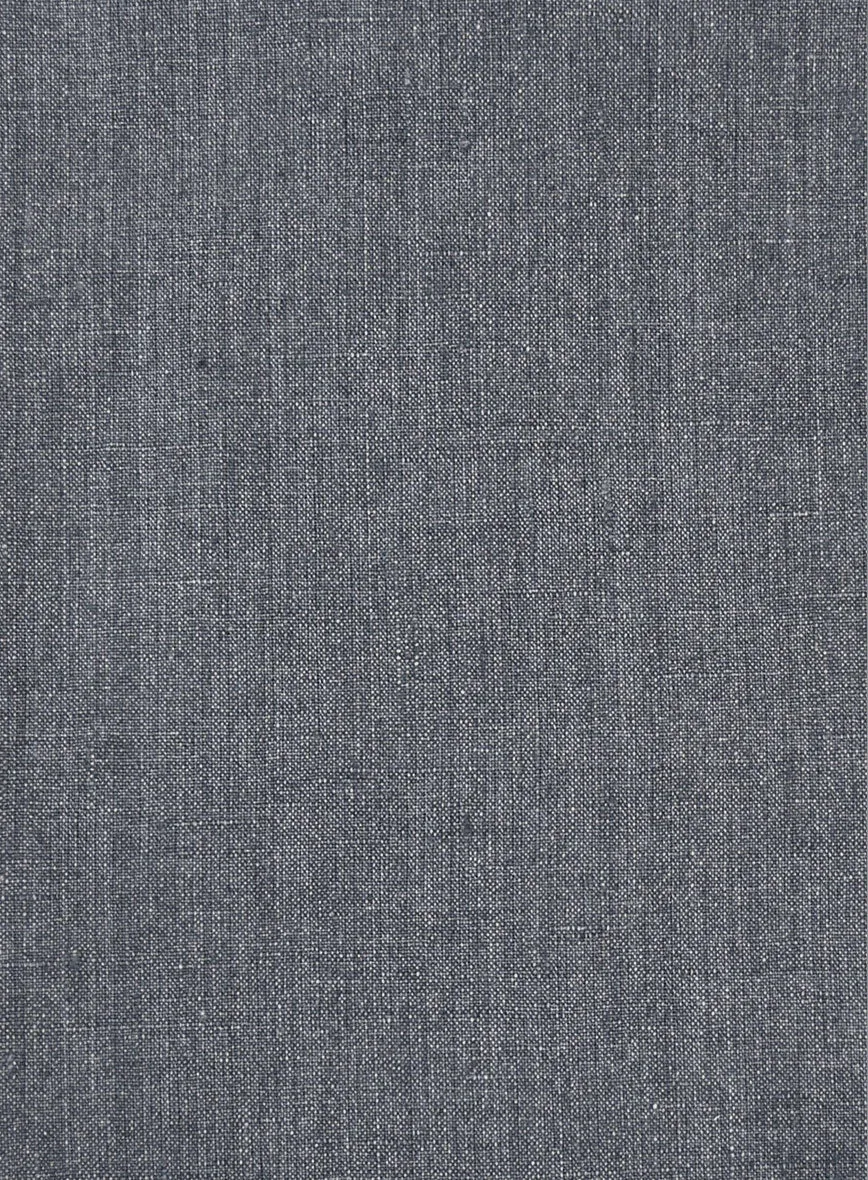 Easy Pants Italian Khyber Gray Blue Linen