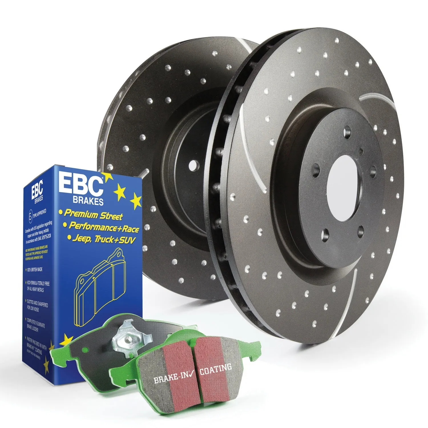 EBC Brakes S10KF1458 S10 Kits Greenstuff 2000 and GD Rotors