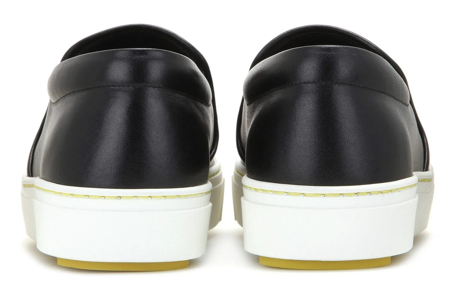 Embellished Leather Slip-on Sneakers in Black