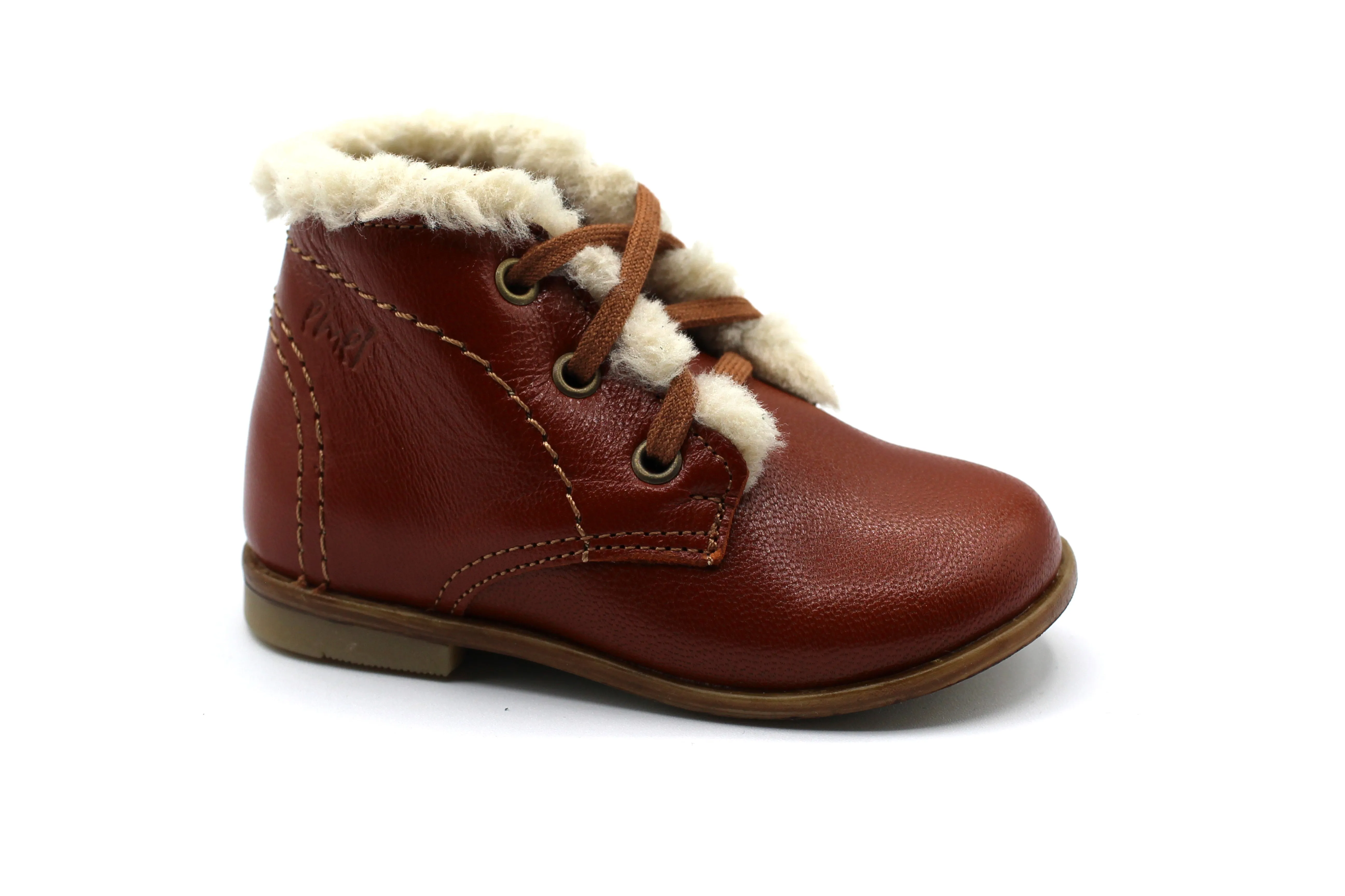 Emel Cognac Sherpa Bootie