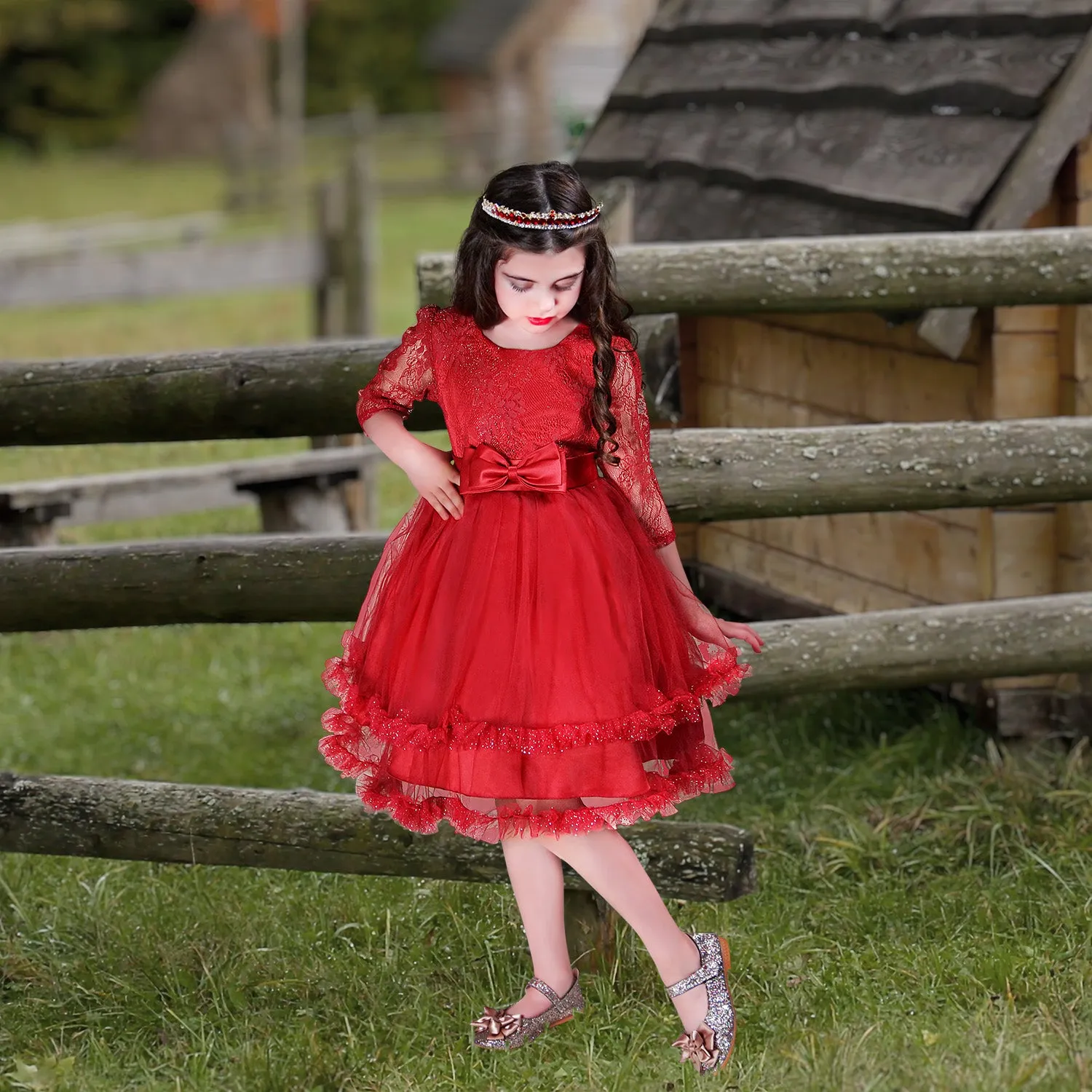 Estelle Dress - Valentine Red