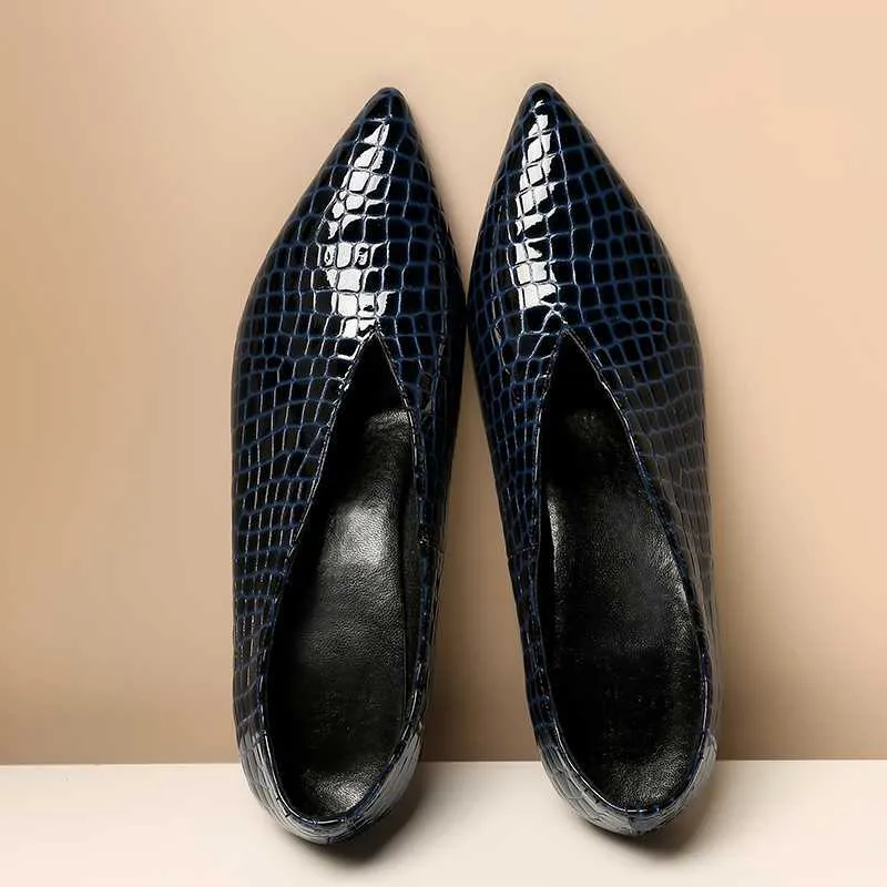 Exotic Alligator Block Heel Slip-On Loafers