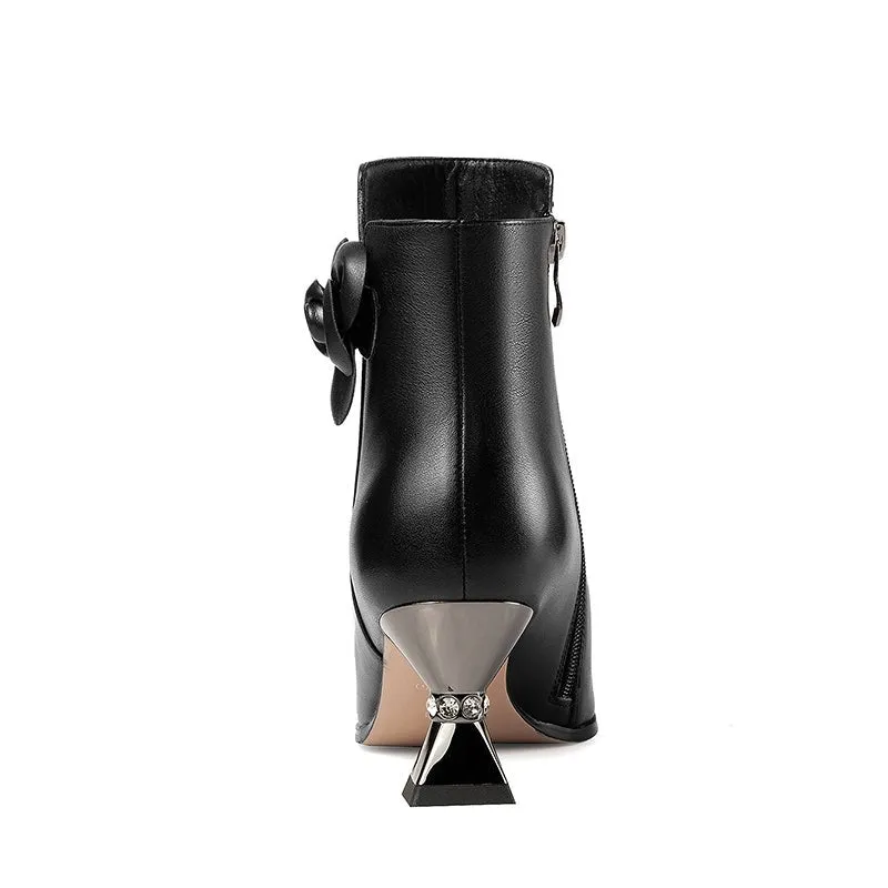 Exquisite Pointed Toe High Heeled Boots