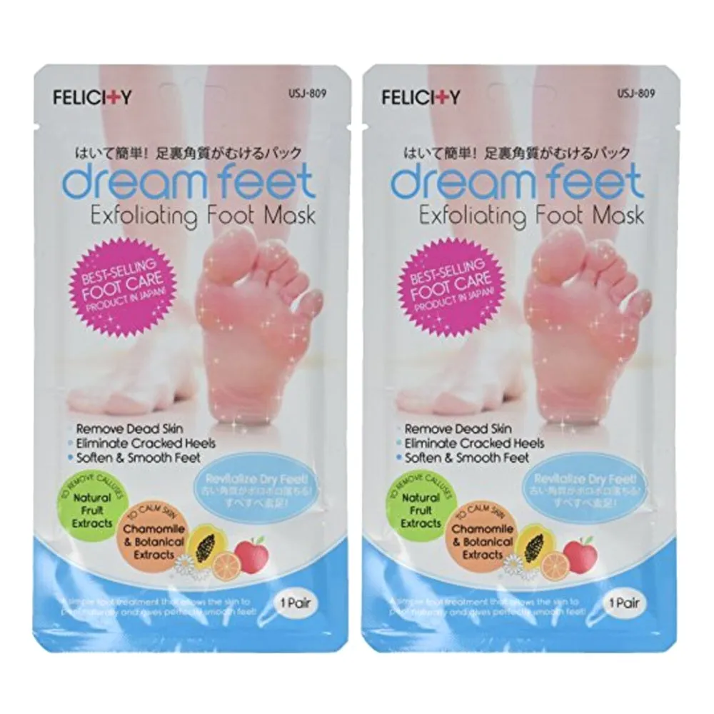 Felicity Dream Exfoliating Foot Mask, 2 Pair