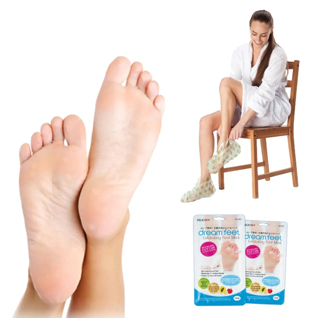 Felicity Dream Exfoliating Foot Mask, 2 Pair