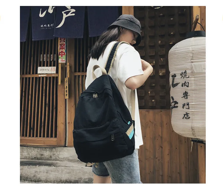 Female student outdoor leisure travel nylon backpack