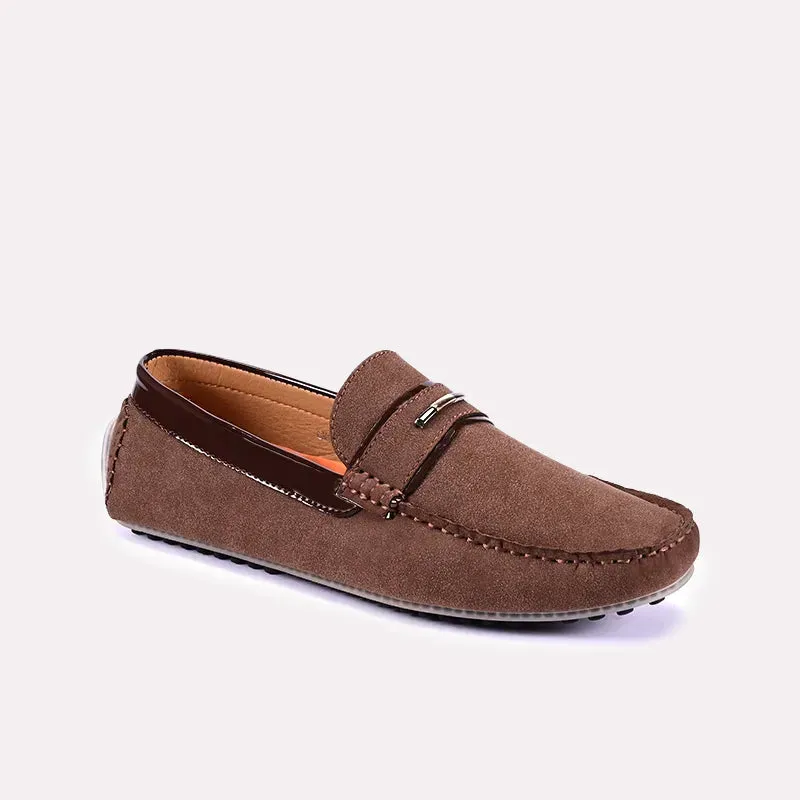 Ferguson Brown Classic Suede Loafers 0130833