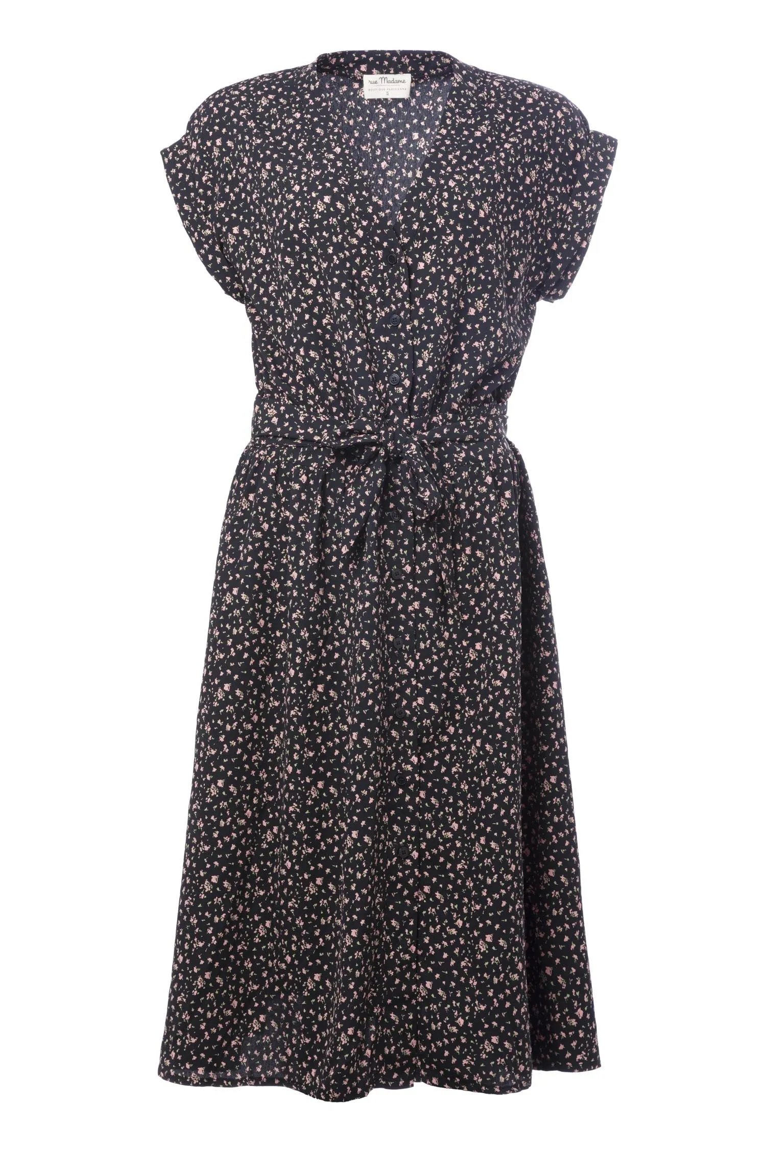 Floral Printed Tie-waist Dress