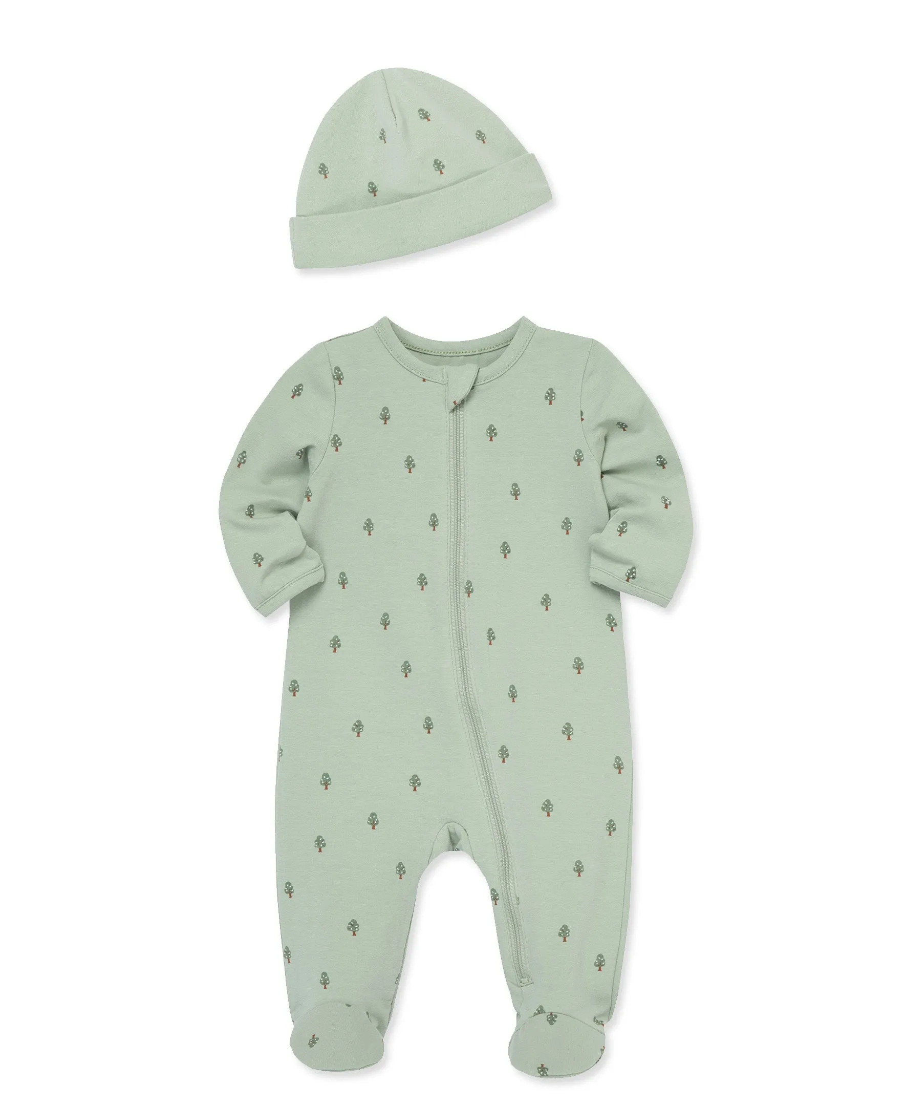 Focus Kids Foliage 2-Way-Zip Footie & Hat