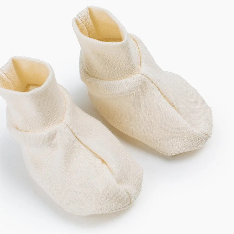 Fog Linen Organic Cotton Baby Booties