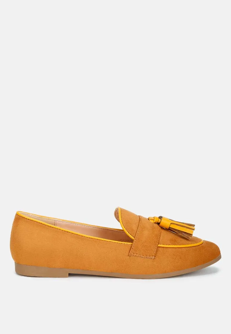 Folklore Micro Suede Tassel Loafers