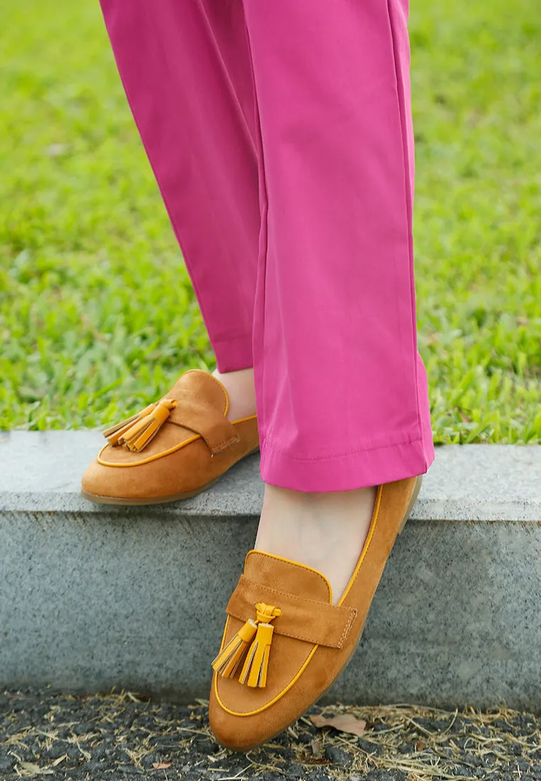 Folklore Micro Suede Tassel Loafers