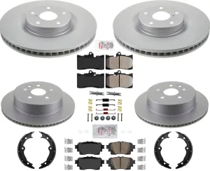 For Lexus IS350  21-23 All Wheel Drive Disc Brake Rotors Coated Disc Brake Pads