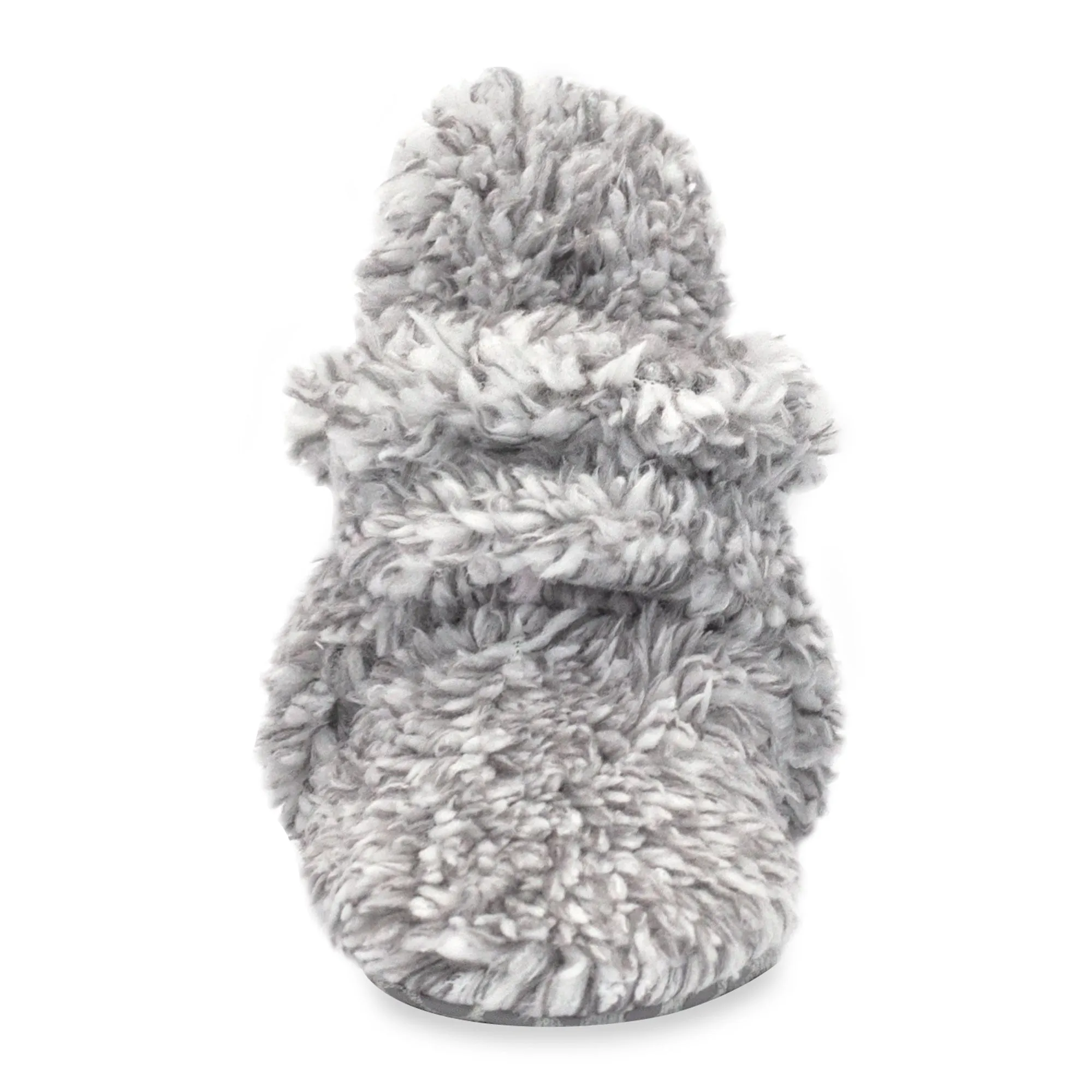 Furry Gripper Baby Bootie - Heather Gray